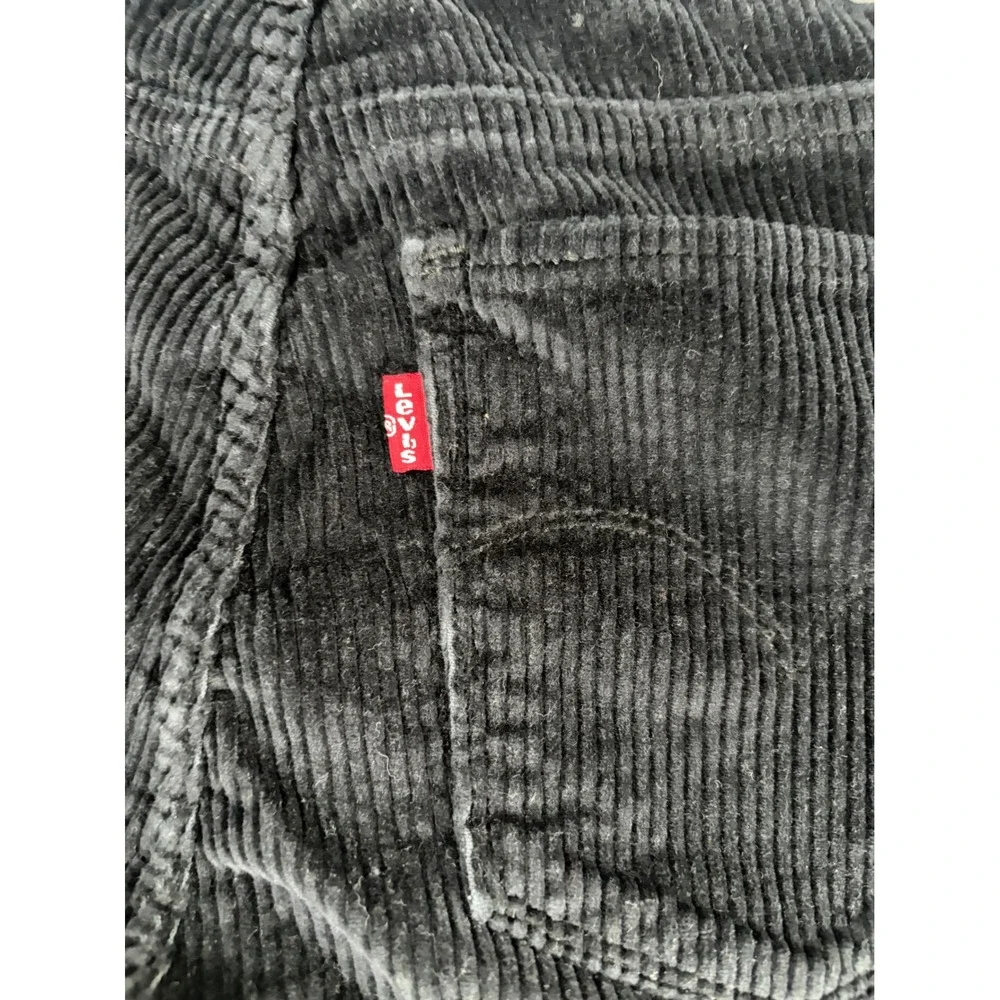 Levi's Black Corduroy Pants Mens 31x30 Slim Fit Stretch 5 Pocket Casual